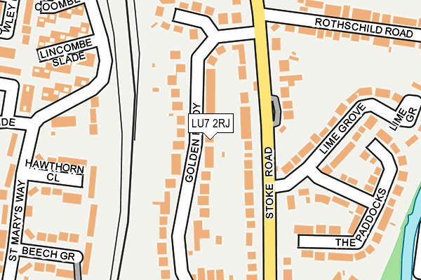 LU7 2RJ map - OS OpenMap – Local (Ordnance Survey)