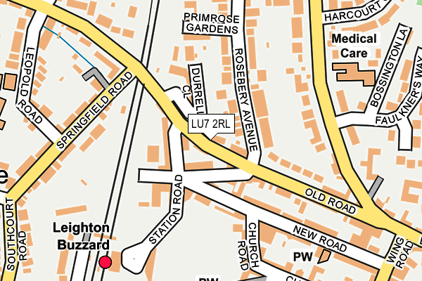LU7 2RL map - OS OpenMap – Local (Ordnance Survey)