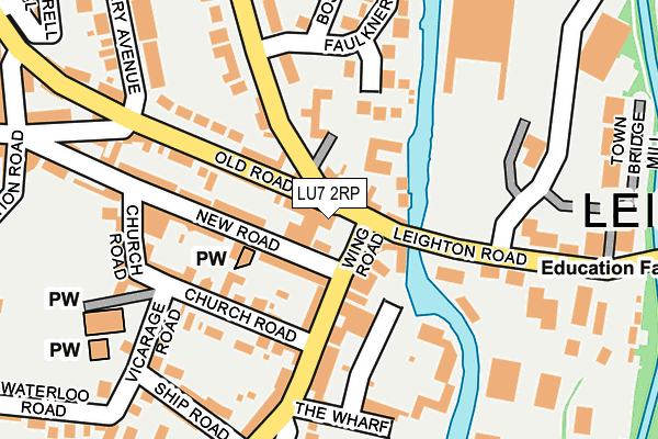 LU7 2RP map - OS OpenMap – Local (Ordnance Survey)