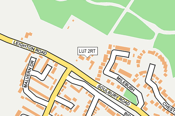 LU7 2RT map - OS OpenMap – Local (Ordnance Survey)