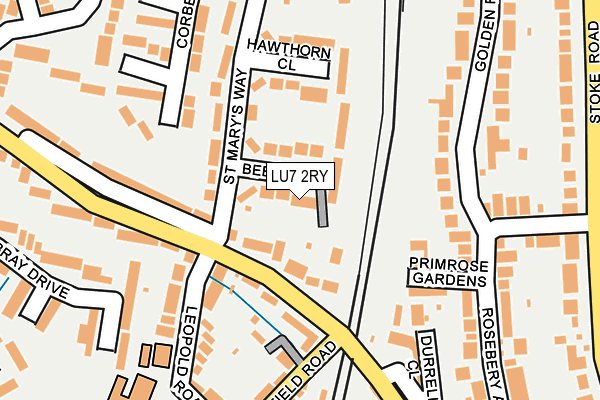 LU7 2RY map - OS OpenMap – Local (Ordnance Survey)