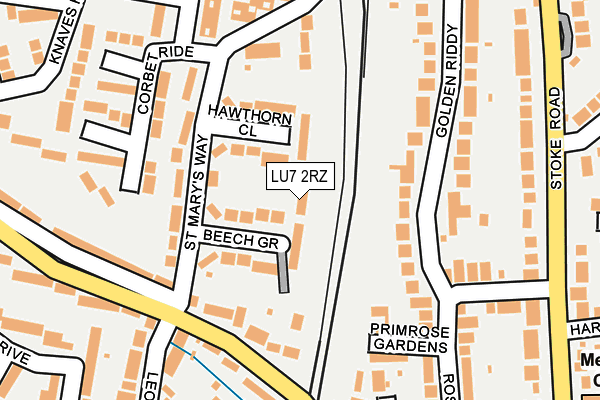 LU7 2RZ map - OS OpenMap – Local (Ordnance Survey)