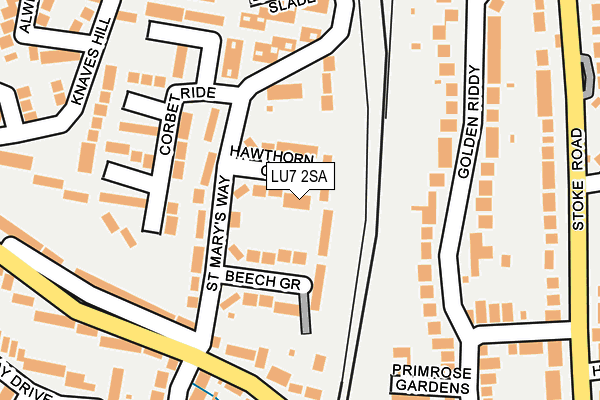 LU7 2SA map - OS OpenMap – Local (Ordnance Survey)