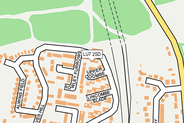 LU7 2SD map - OS OpenMap – Local (Ordnance Survey)