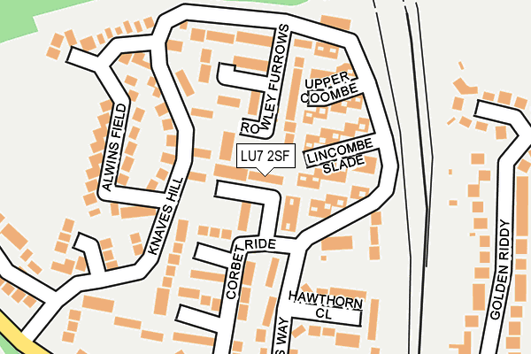 LU7 2SF map - OS OpenMap – Local (Ordnance Survey)