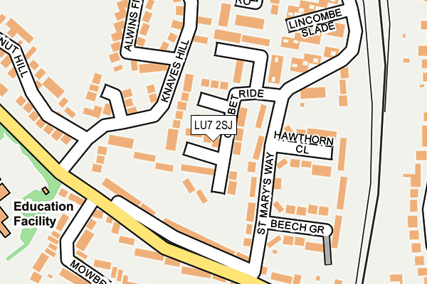 LU7 2SJ map - OS OpenMap – Local (Ordnance Survey)