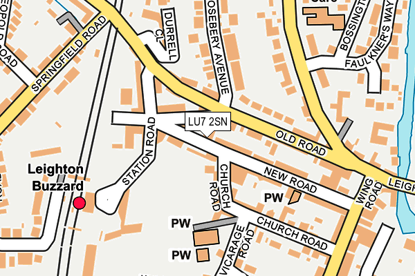 LU7 2SN map - OS OpenMap – Local (Ordnance Survey)