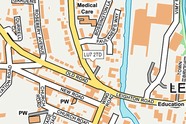 LU7 2TD map - OS OpenMap – Local (Ordnance Survey)