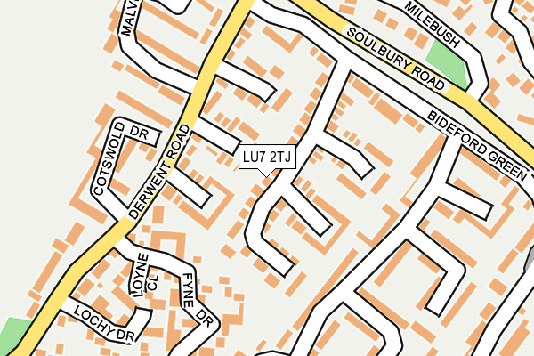 LU7 2TJ map - OS OpenMap – Local (Ordnance Survey)