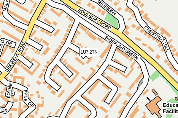 LU7 2TN map - OS OpenMap – Local (Ordnance Survey)