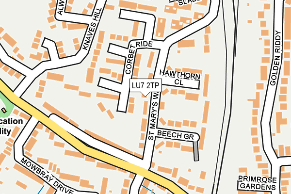 LU7 2TP map - OS OpenMap – Local (Ordnance Survey)