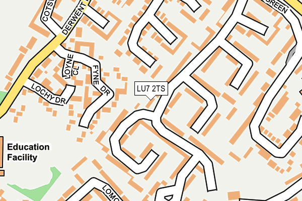 LU7 2TS map - OS OpenMap – Local (Ordnance Survey)