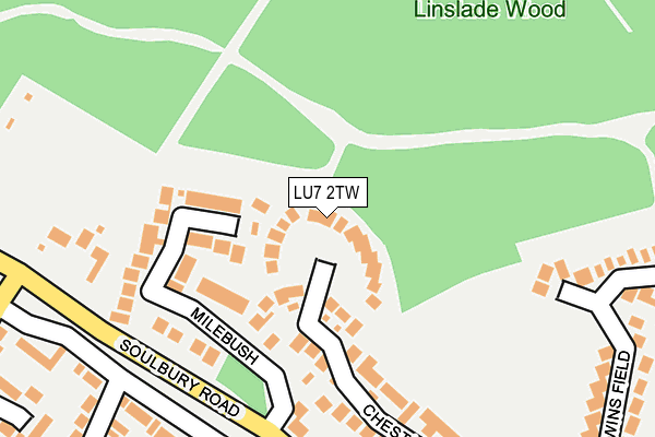LU7 2TW map - OS OpenMap – Local (Ordnance Survey)