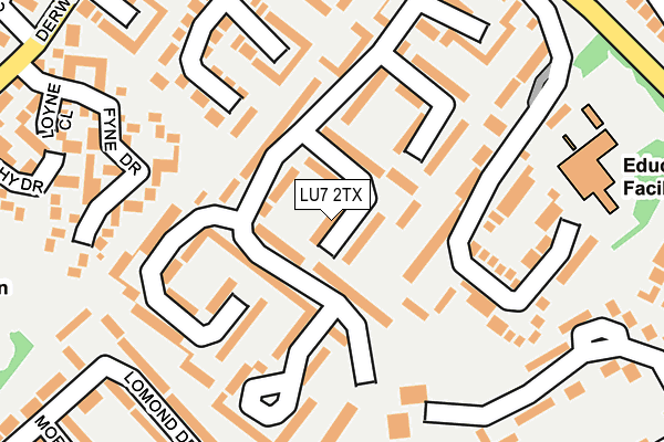 LU7 2TX map - OS OpenMap – Local (Ordnance Survey)