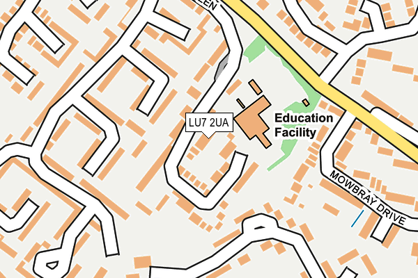 LU7 2UA map - OS OpenMap – Local (Ordnance Survey)