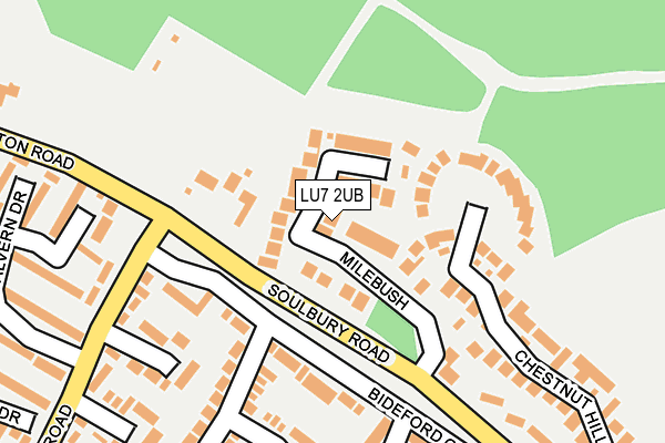 LU7 2UB map - OS OpenMap – Local (Ordnance Survey)