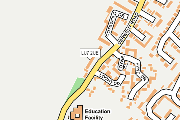 LU7 2UE map - OS OpenMap – Local (Ordnance Survey)