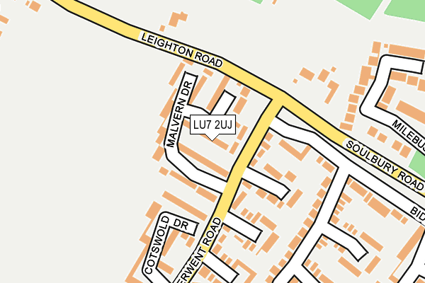 LU7 2UJ map - OS OpenMap – Local (Ordnance Survey)