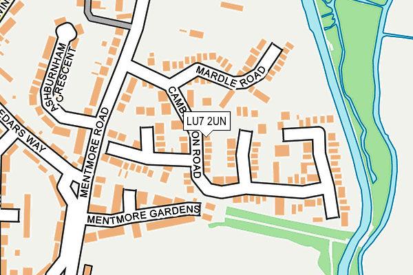 LU7 2UN map - OS OpenMap – Local (Ordnance Survey)