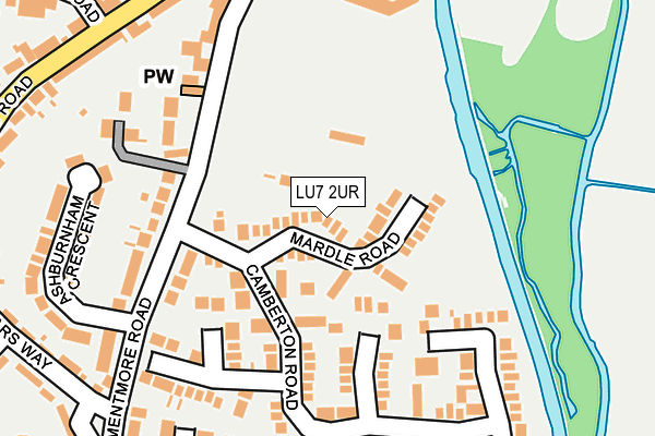 LU7 2UR map - OS OpenMap – Local (Ordnance Survey)