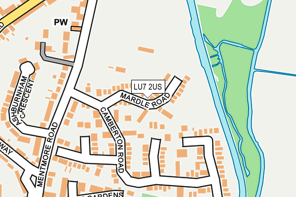 LU7 2US map - OS OpenMap – Local (Ordnance Survey)