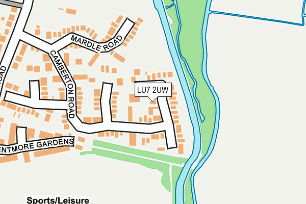 LU7 2UW map - OS OpenMap – Local (Ordnance Survey)