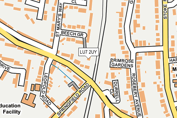 LU7 2UY map - OS OpenMap – Local (Ordnance Survey)