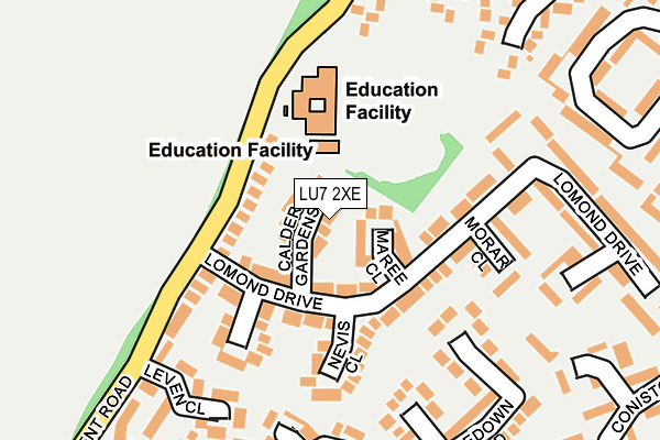LU7 2XE map - OS OpenMap – Local (Ordnance Survey)
