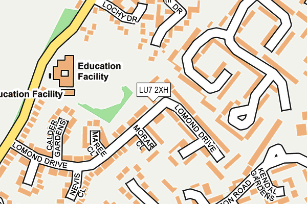 LU7 2XH map - OS OpenMap – Local (Ordnance Survey)