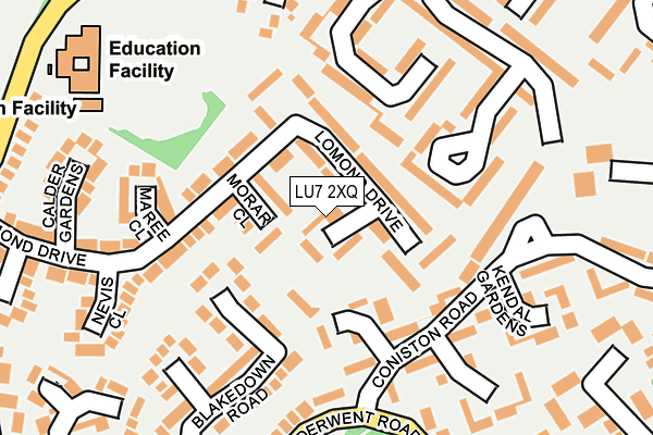 LU7 2XQ map - OS OpenMap – Local (Ordnance Survey)
