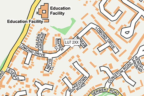 LU7 2XX map - OS OpenMap – Local (Ordnance Survey)