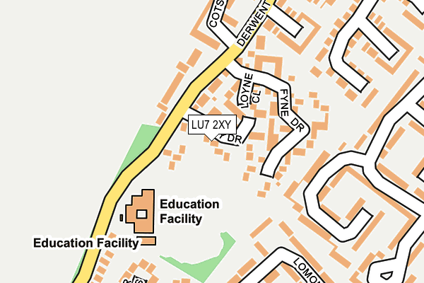 LU7 2XY map - OS OpenMap – Local (Ordnance Survey)