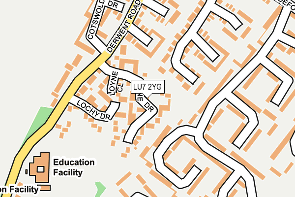 LU7 2YG map - OS OpenMap – Local (Ordnance Survey)