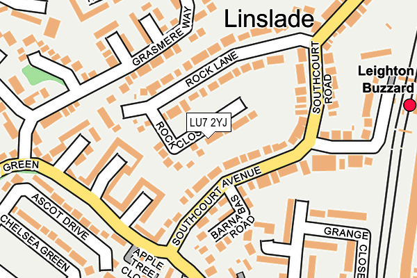 LU7 2YJ map - OS OpenMap – Local (Ordnance Survey)