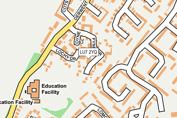 LU7 2YQ map - OS OpenMap – Local (Ordnance Survey)