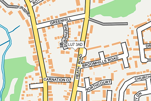 LU7 3AD map - OS OpenMap – Local (Ordnance Survey)