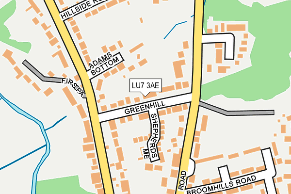 LU7 3AE map - OS OpenMap – Local (Ordnance Survey)