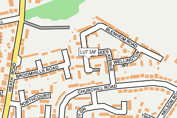 LU7 3AF map - OS OpenMap – Local (Ordnance Survey)