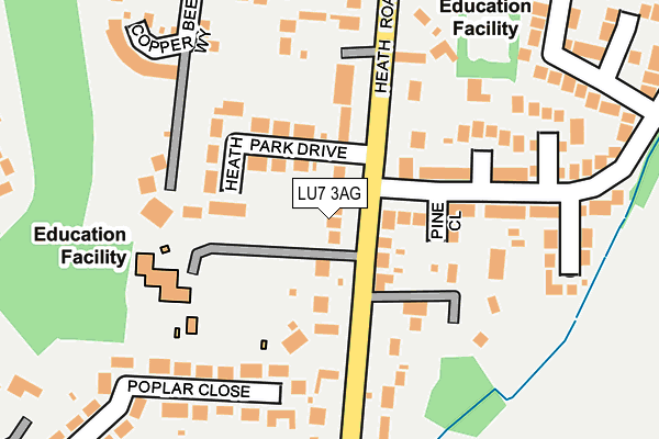 LU7 3AG map - OS OpenMap – Local (Ordnance Survey)