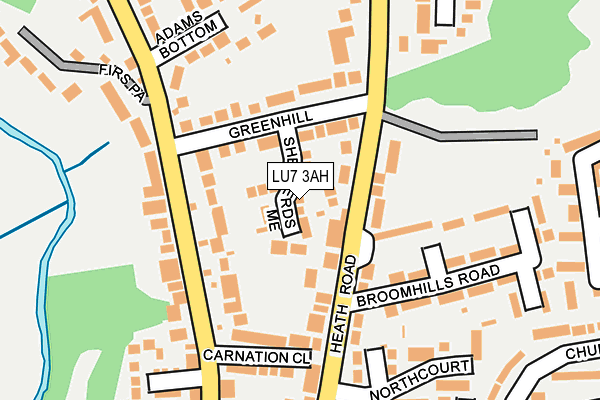 LU7 3AH map - OS OpenMap – Local (Ordnance Survey)