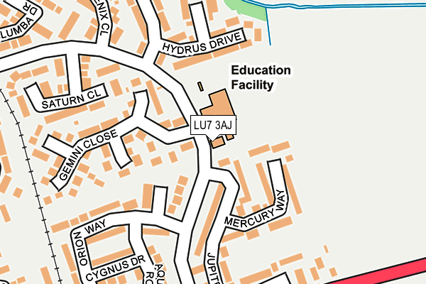 LU7 3AJ map - OS OpenMap – Local (Ordnance Survey)