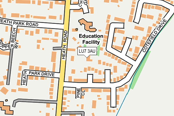 LU7 3AU map - OS OpenMap – Local (Ordnance Survey)