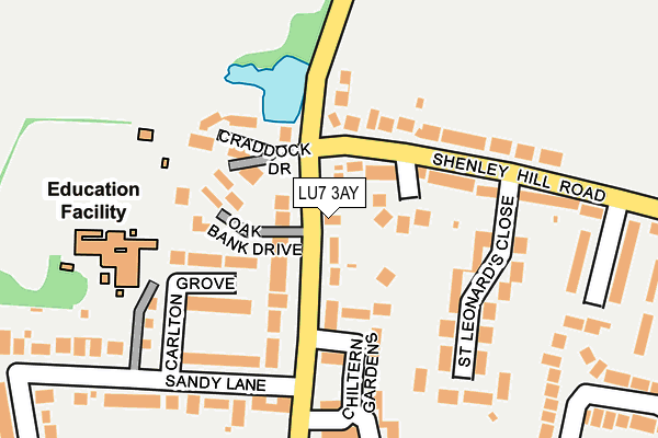 LU7 3AY map - OS OpenMap – Local (Ordnance Survey)