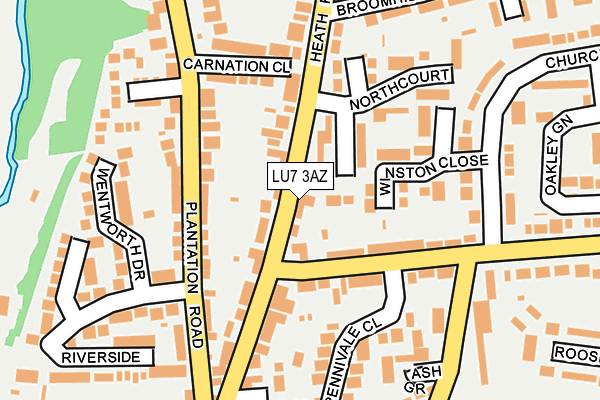 LU7 3AZ map - OS OpenMap – Local (Ordnance Survey)