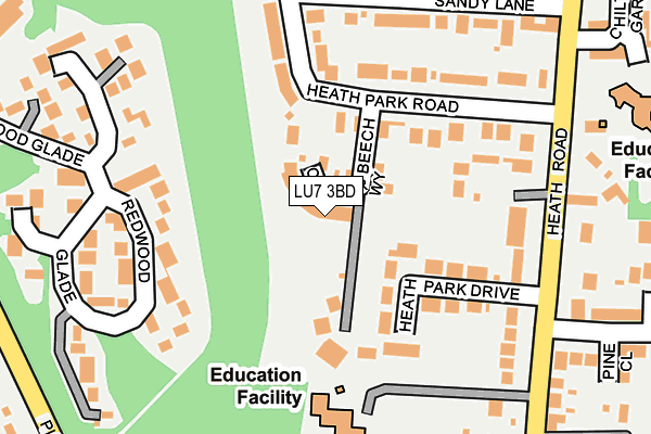 LU7 3BD map - OS OpenMap – Local (Ordnance Survey)
