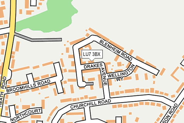 LU7 3BX map - OS OpenMap – Local (Ordnance Survey)
