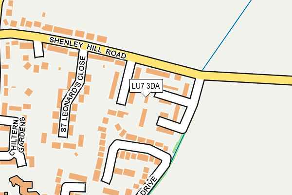 LU7 3DA map - OS OpenMap – Local (Ordnance Survey)