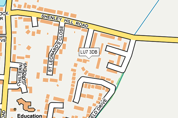 LU7 3DB map - OS OpenMap – Local (Ordnance Survey)