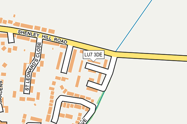 LU7 3DE map - OS OpenMap – Local (Ordnance Survey)