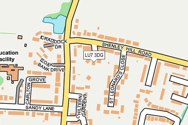 LU7 3DG map - OS OpenMap – Local (Ordnance Survey)